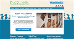 Desktop Screenshot of kidscreektherapy.com